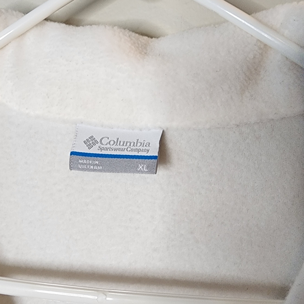 Columbia Fleece Full Zip Vest, White, Women's XL - Picture 4 of 6